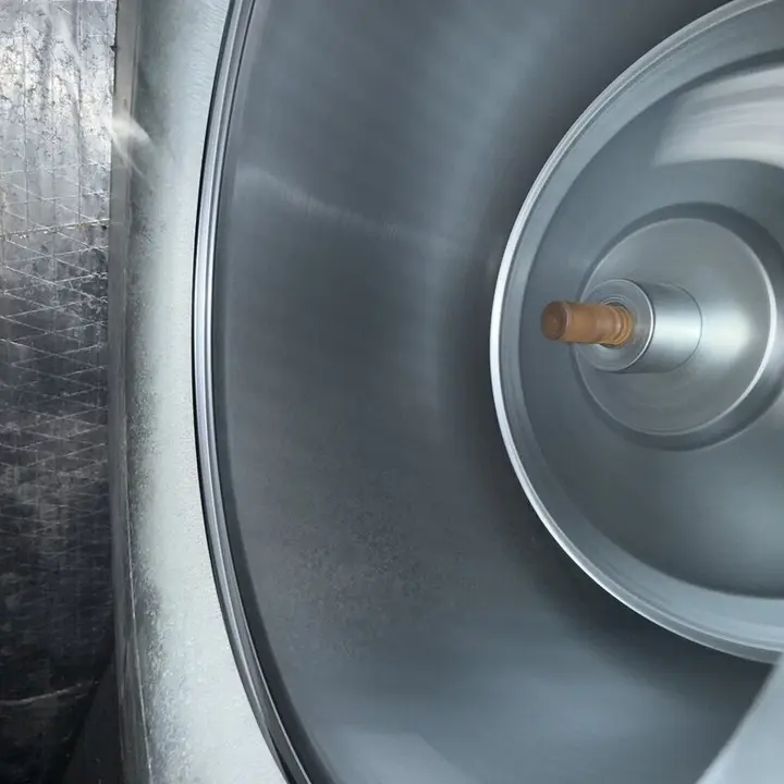 Blower wheel packed with dust, Central Texas