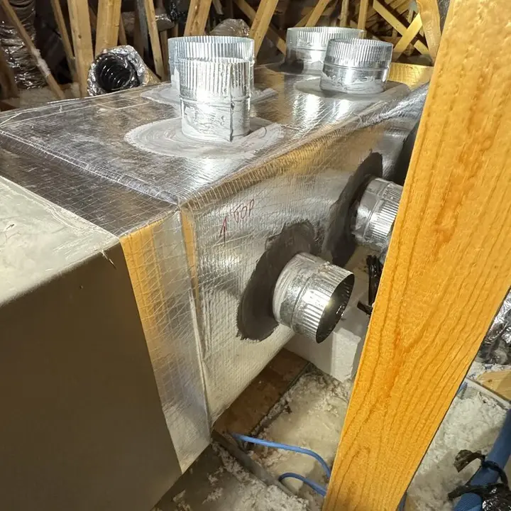 New plenum with take-offs, Central Texas