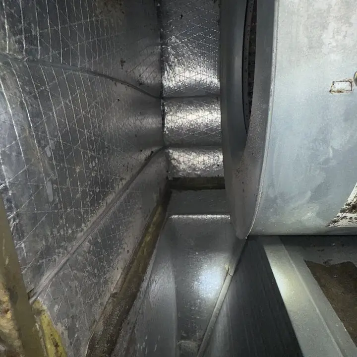 Tape repair inside a duct, Central Texas