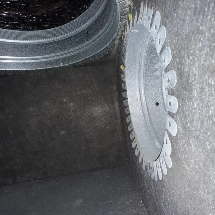 New plenum with the blower, Central Texas