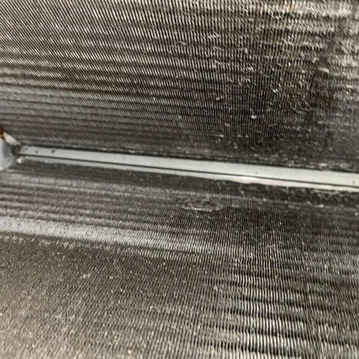 Dirty evaporator coil fins, Central Texas
