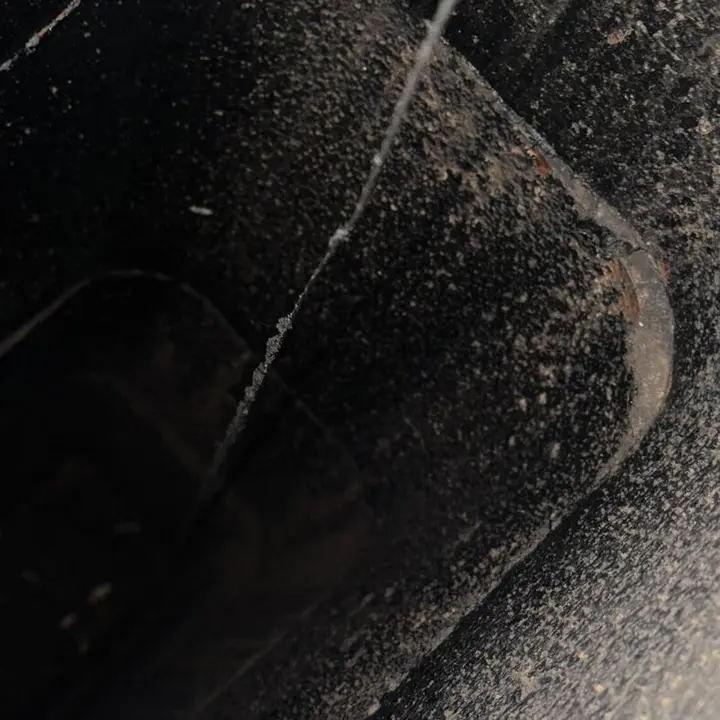 Creosote in the flue, close up, Central Texas