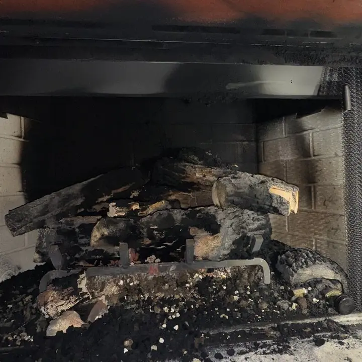 Firebox full of ash, Central Texas