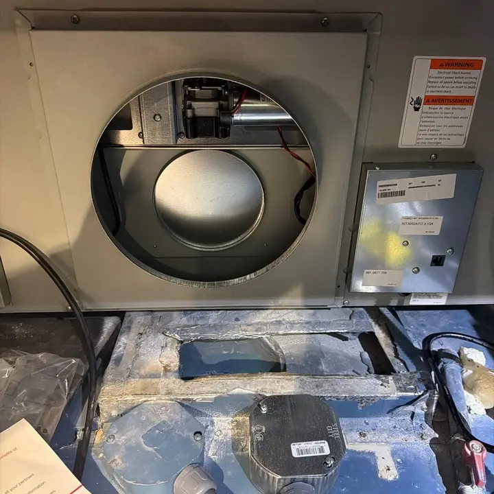 Dryer moved out, vent exposed, Central Texas