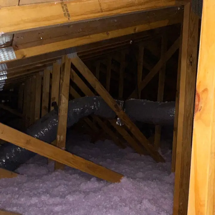 Attic after insulation, Central Texas