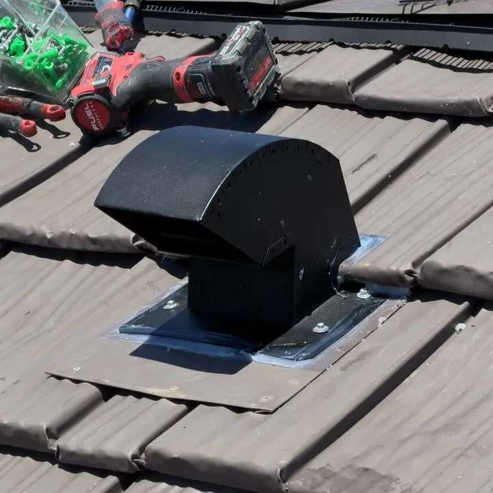 New roof dryer vent, Central Texas
