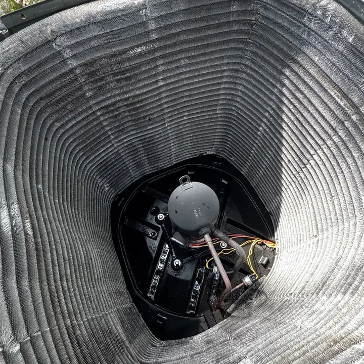 Condenser after cleaning, Central Texas