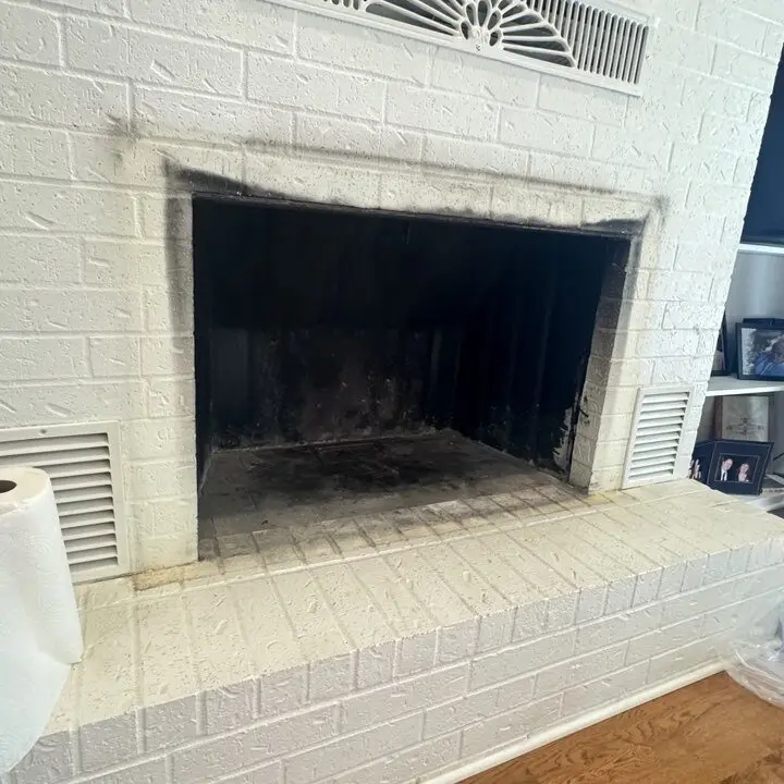 Fireplace before the electric conversion, Central Texas
