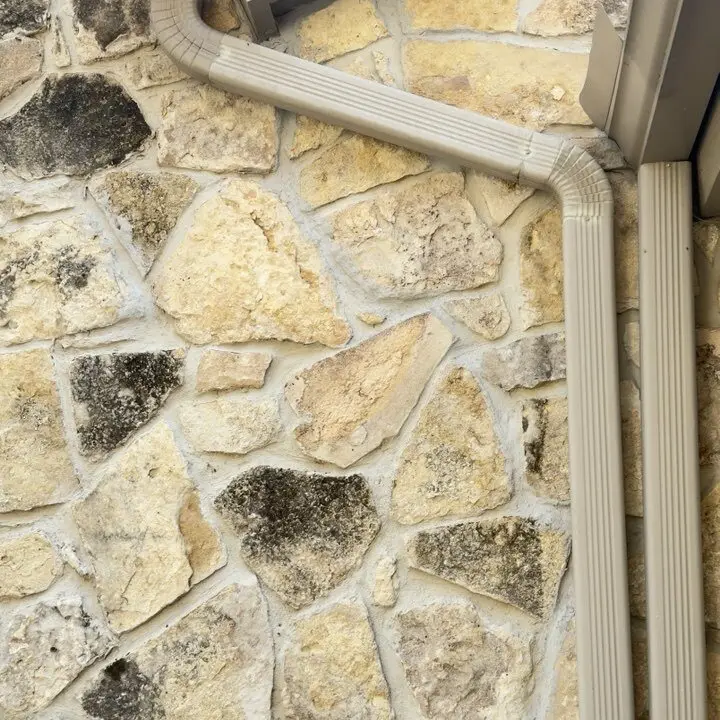 Repointed stonework, close up, Central Texas